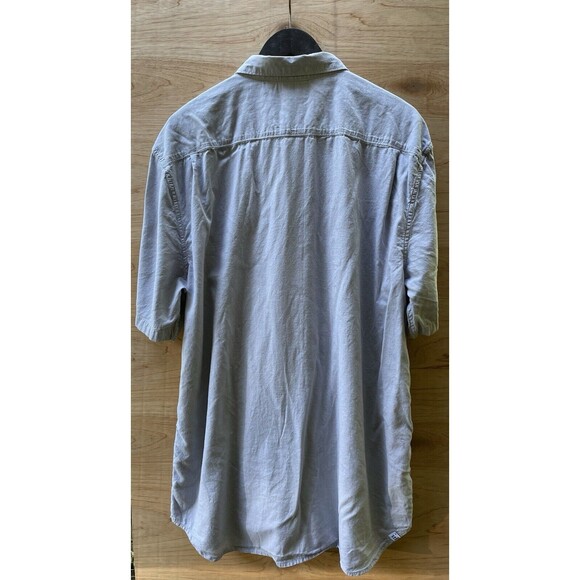 Vans Off The Wall Shirt Men XXL Gray Shirt Sleeve Button Down - Picture 2 of 11
